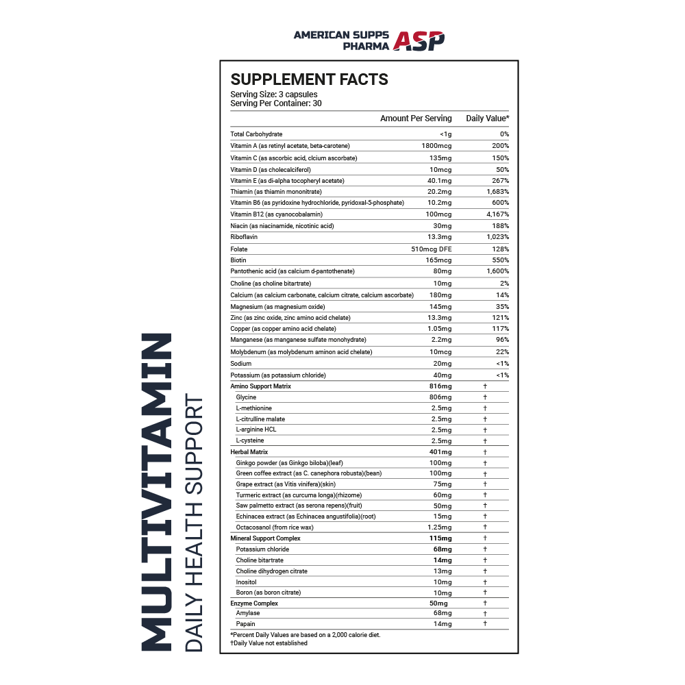 Multivitamínico American Supps Pharma