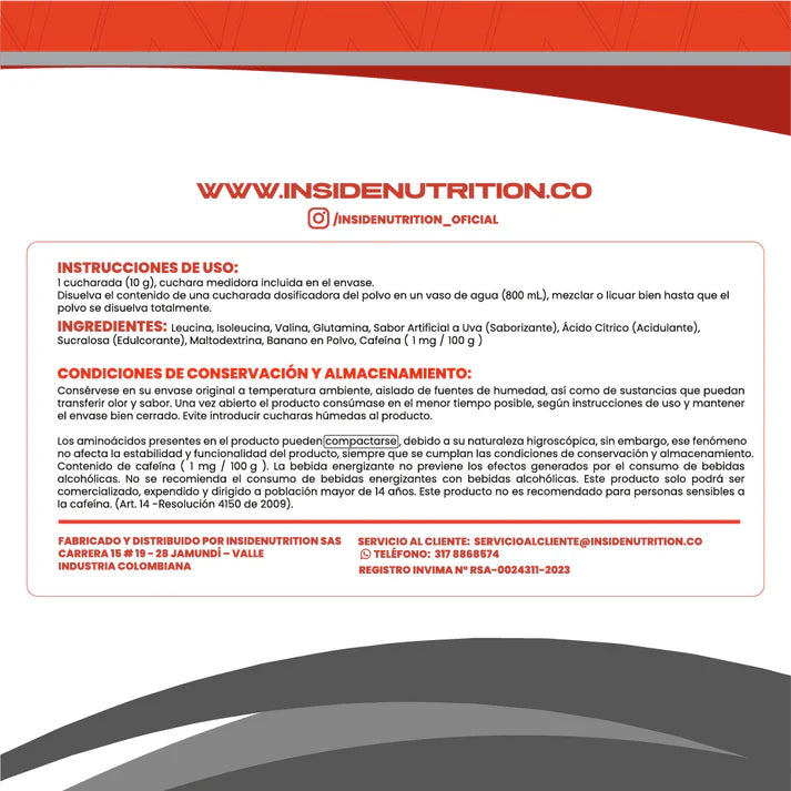 PRO BCAA 4:2:2 Inside Nutrition