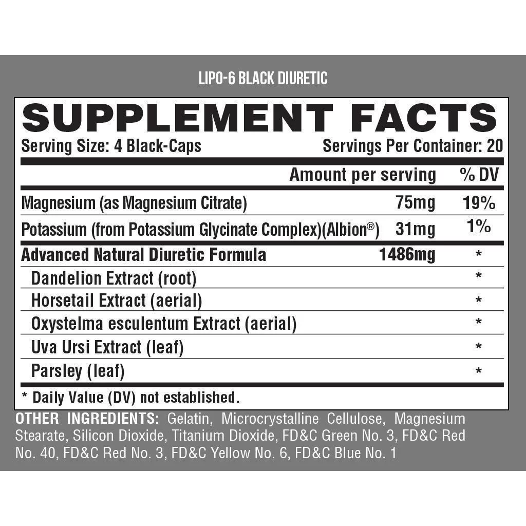 Lipo 6 Black Diuretic Nutrex