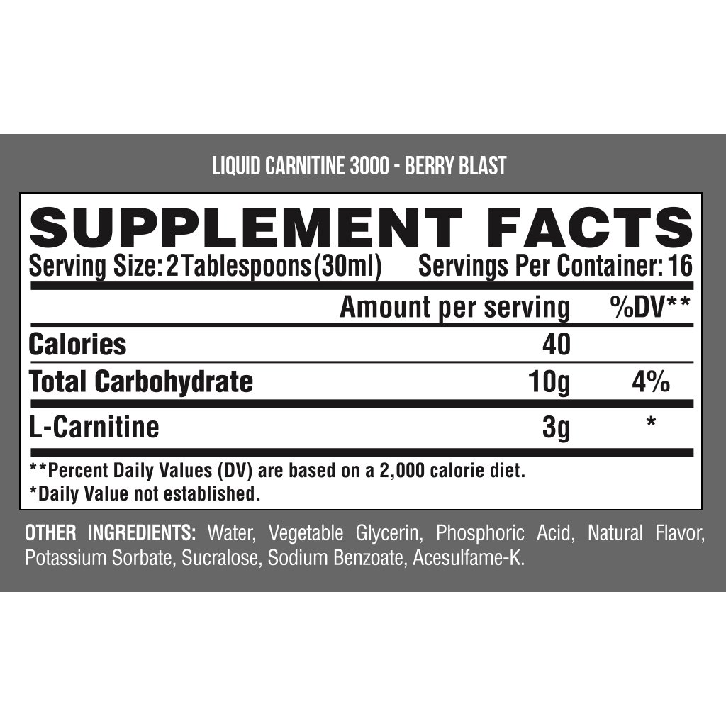 Liquid Carnitine 3000 Nutrex
