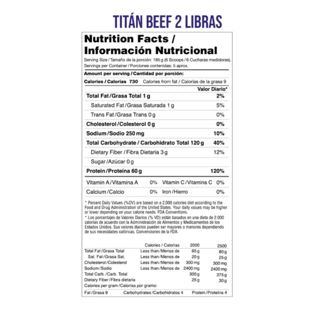 Titan Beef Mass Vitanas