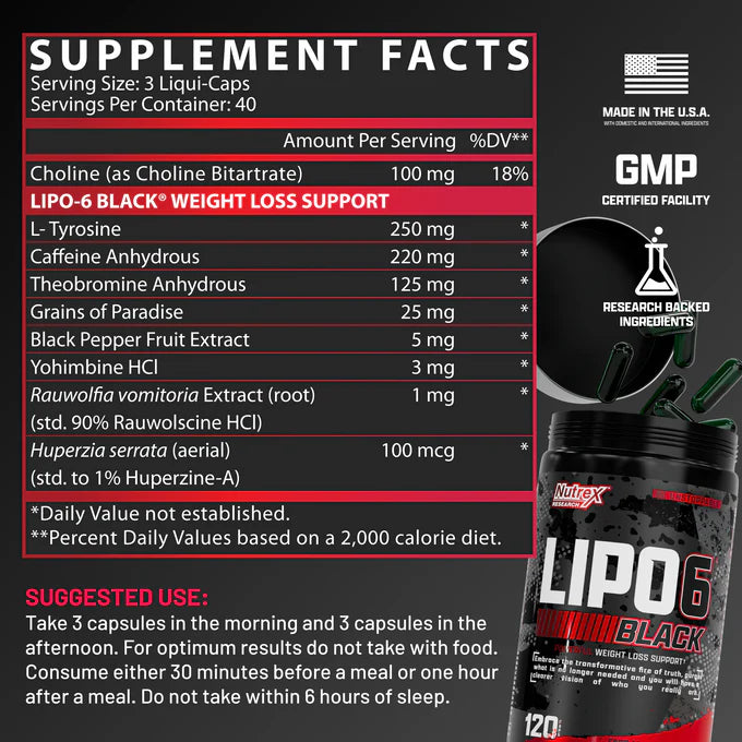 LIPO 6 BLACK NUTREX x120 CAPS