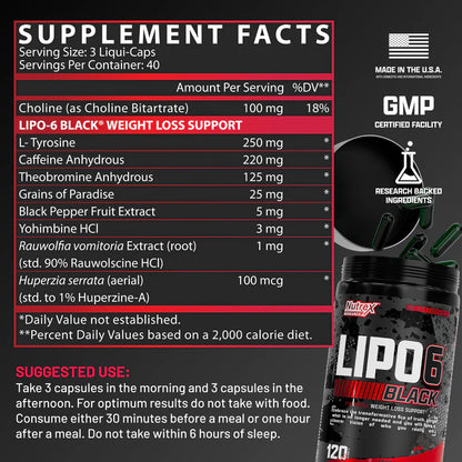 LIPO 6 BLACK NUTREX x120 CAPS